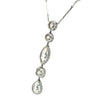 8 Carat TW Art Deco Antique Lariat Y Drop Necklace With Old Euro Cut Pear, Asscher, Marquise, Round & Cushion Cut Natural Diamonds-Necklace-ASSAY