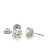 9mm 6CT TW. Lab Diamond CVD Round Diamond Screw Back 14k Stud Earrings-Diamond Earrings-ASSAY