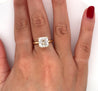 As Grown 4.01 Carat Asscher Cut Lab Grown Diamond Solitaire 14k Gold Ring-Rings-ASSAY