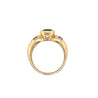 Bezel Set Blue Sapphire and Diamond Ring in 18k Yellow Gold-Assay Jewelers-ASSAY