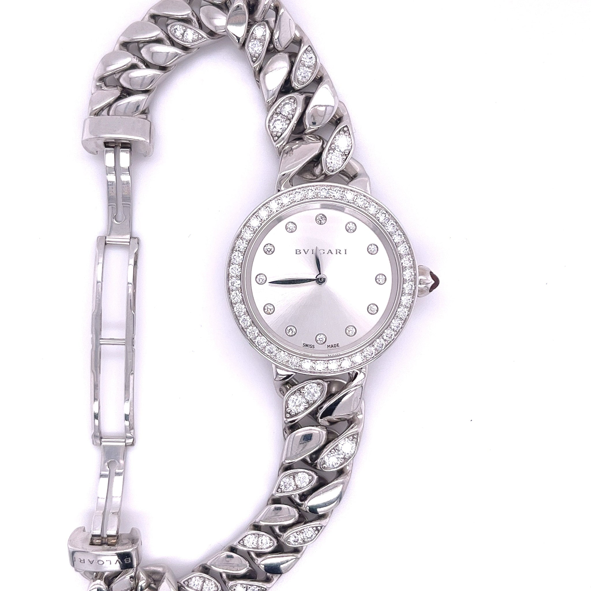 Bulgari 31mm Catene Watch with 18k White Gold and Diamond Link Strap-watch-ASSAY