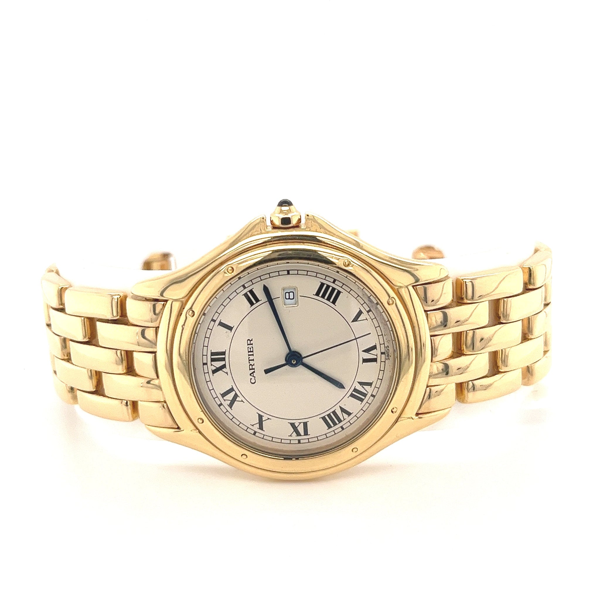 Cartier Cougar Midsize 18K Yellow Gold Unisex 33MM Watch ref. 887904-Watches-ASSAY
