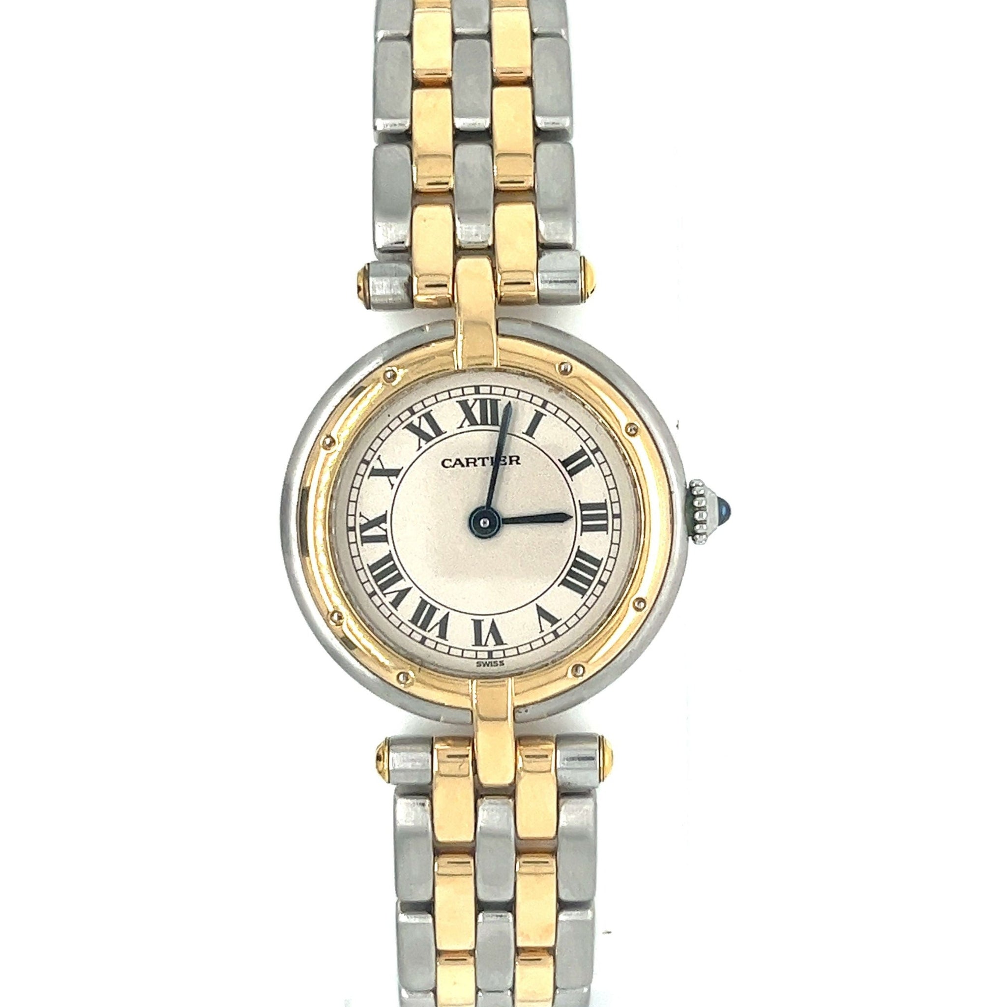 Cartier Panthere 1057920 Vendome 18k Gold Steel Champagne Dial Ladies Watch-Watches-ASSAY