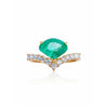 Fancy Shape Natural Colombian Emerald in 18k Rose Gold - ASSAY
