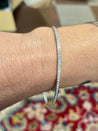 Fred Leighton Princess Cut Diamond Bangle Bracelet in 18k White gold-Bangle-ASSAY