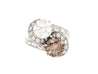 GIA Certified 4.75 Carat TW Fancy Brown and White Diamond Toi Et Moi Bypass Ring in Platinum-Rings-ASSAY