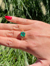 GRS Certified 2.09 Carat Natural Colombian Emerald Set in 18k Solid Gold Ring-Rings-ASSAY