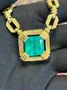 Henry Dunay 19.48 carat Colombian Emerald Necklace in 18k Yellow Gold-Necklaces-ASSAY