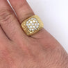 Henry Dunay Diamond Cluster Ring in 18K Ribbed Textured Yellow Gold-Rings-ASSAY