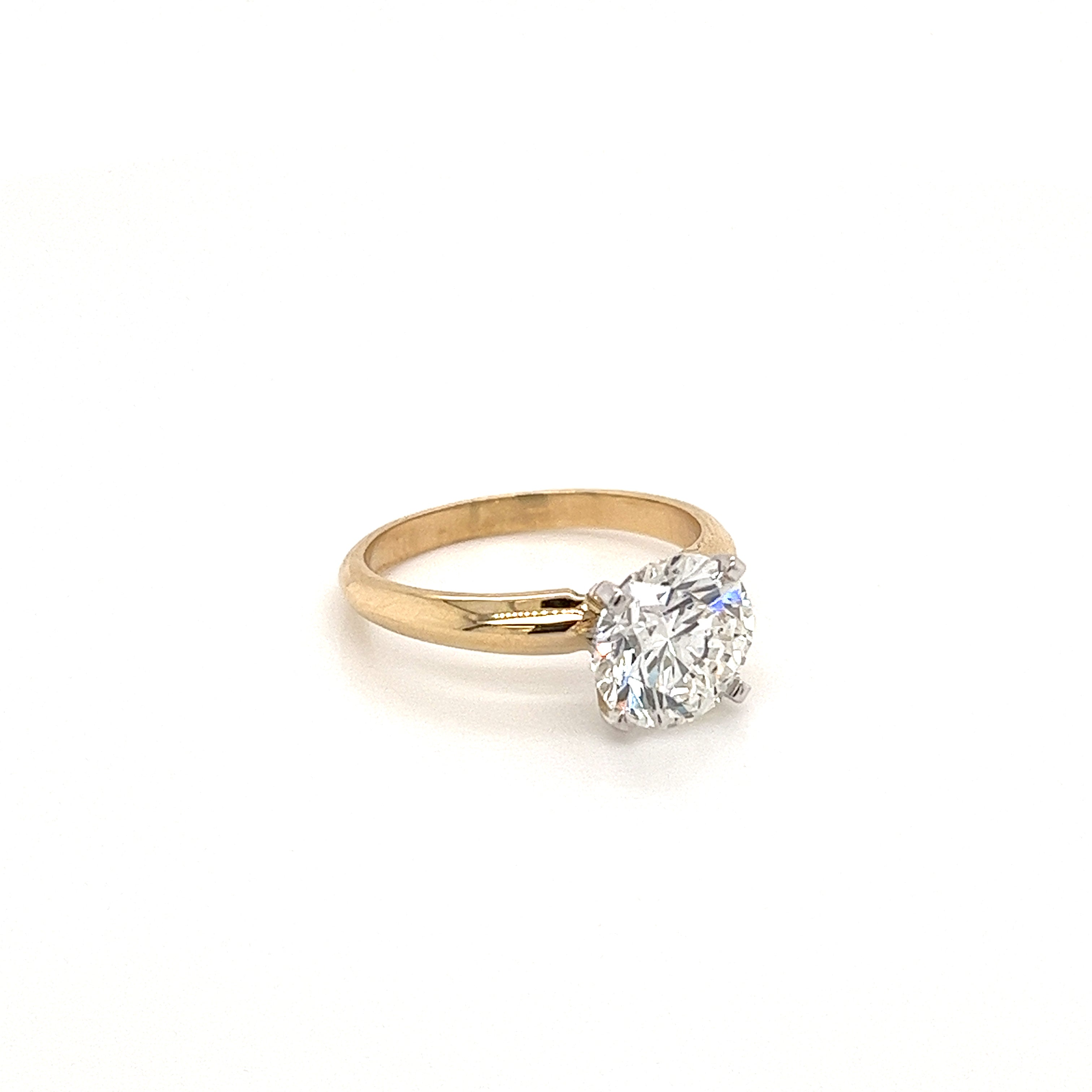 VS2 Round Lab Grown Diamond 2-Tone Solitaire Ring-Rings-ASSAY