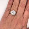 IGI Certified 3.35 Carat Round Cut Lab Grown CVD Diamond In Basket Cathedral Diamond Halo Ring-Rings-ASSAY