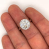 IGI Certified 3.45 Carat Round Cut Diamond in Platinum Setting-ASSAY