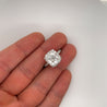 IGI Certified 5 Carat F/VS1 Radiant Cut Lab Grown Semi-Pave Halo Diamond Ring-Diamond Ring-ASSAY