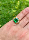 Julius Cohen Signed AGL Certified 5.40 carat Emerald Minor Oil 18k Gold Ring-Assay Jewelers-ASSAY