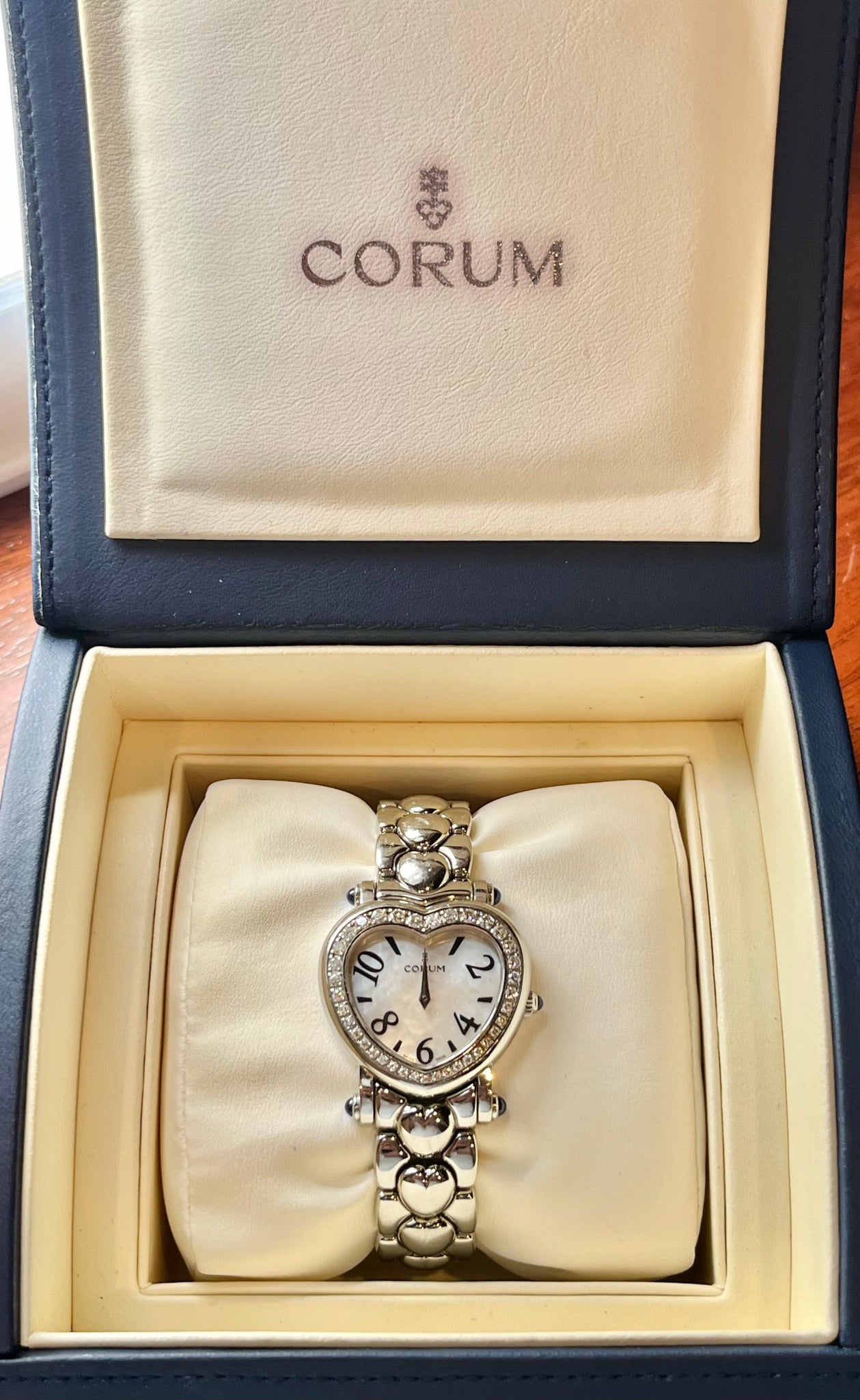 Ladies Corum Watch Mother of Pearl and Heart Shape Diamond Case-Watches-ASSAY