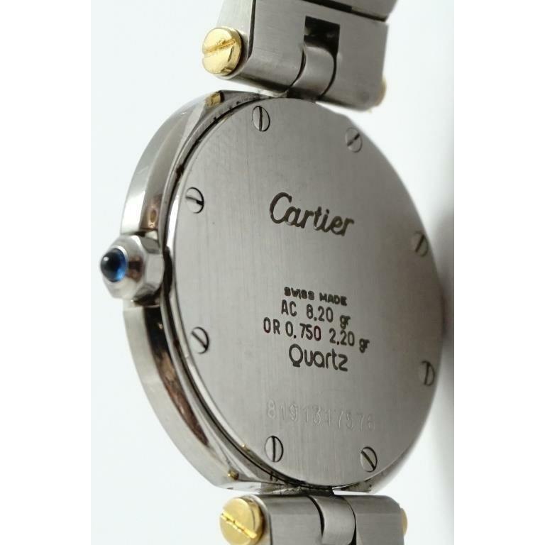 Lady's Cartier Santos Ronde, quartz, 27mm, Two Tone with Grey Dial - ASSAY
