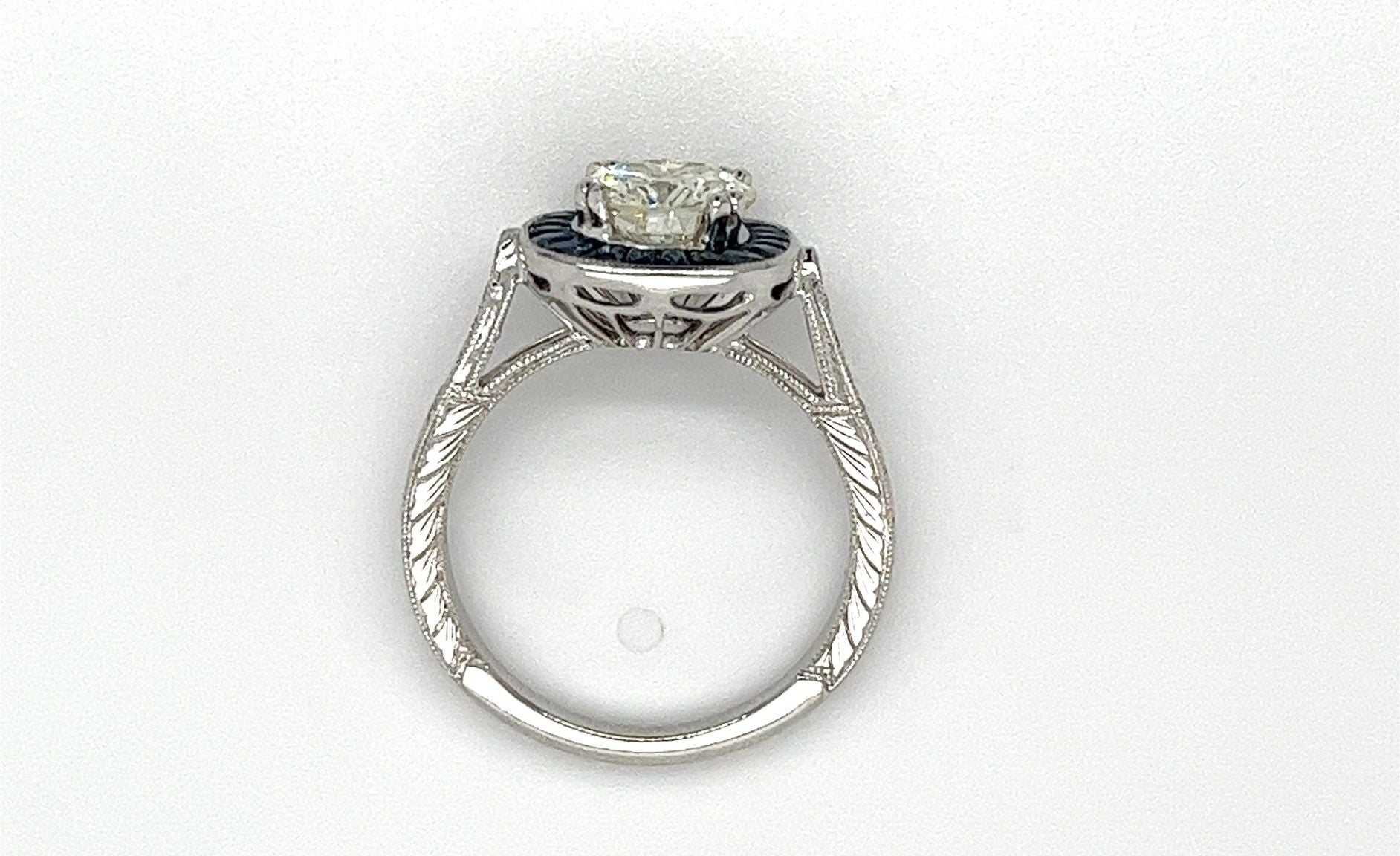 Buy 14K White Gold Filigree Engagement Ring Setting 8x6mm Emerald Cut  Radiant Vintage Style Antique Classic 12609 Online in India - Etsy