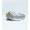 Natural Cats Eye and Baguette Cut Diamonds in Platinum Ring - ASSAY