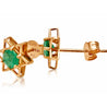 Natural Emerald Star of David Earrings in 18k Rose Gold - ASSAY