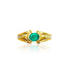 Oval Cut Natural Emerald Ring in 14k solid Gold - ASSAY