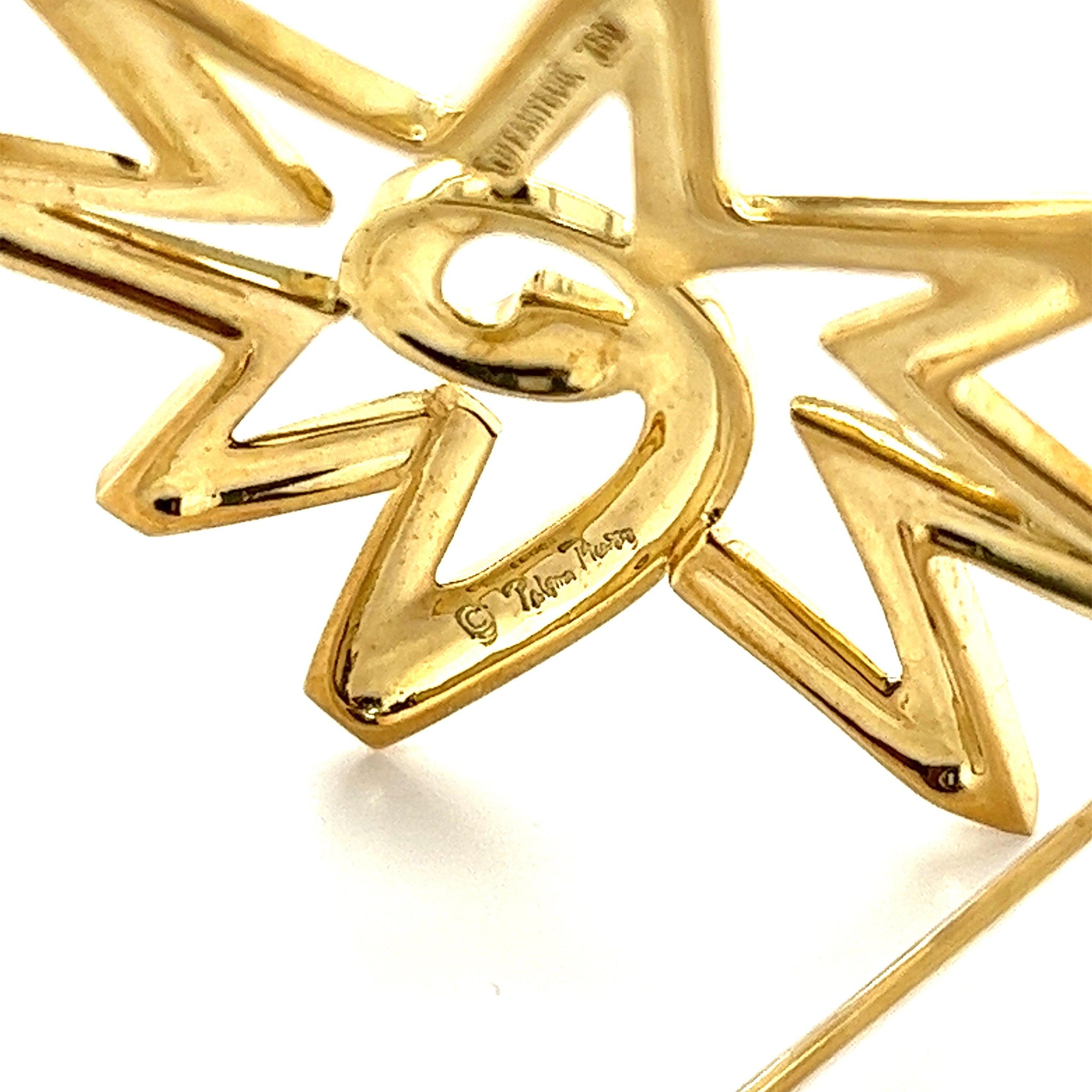 Paloma Picasso For Tiffany & Co. Celestial Star Geometric Pin Brooch in 18k Yellow Gold-pin/ brooch-ASSAY