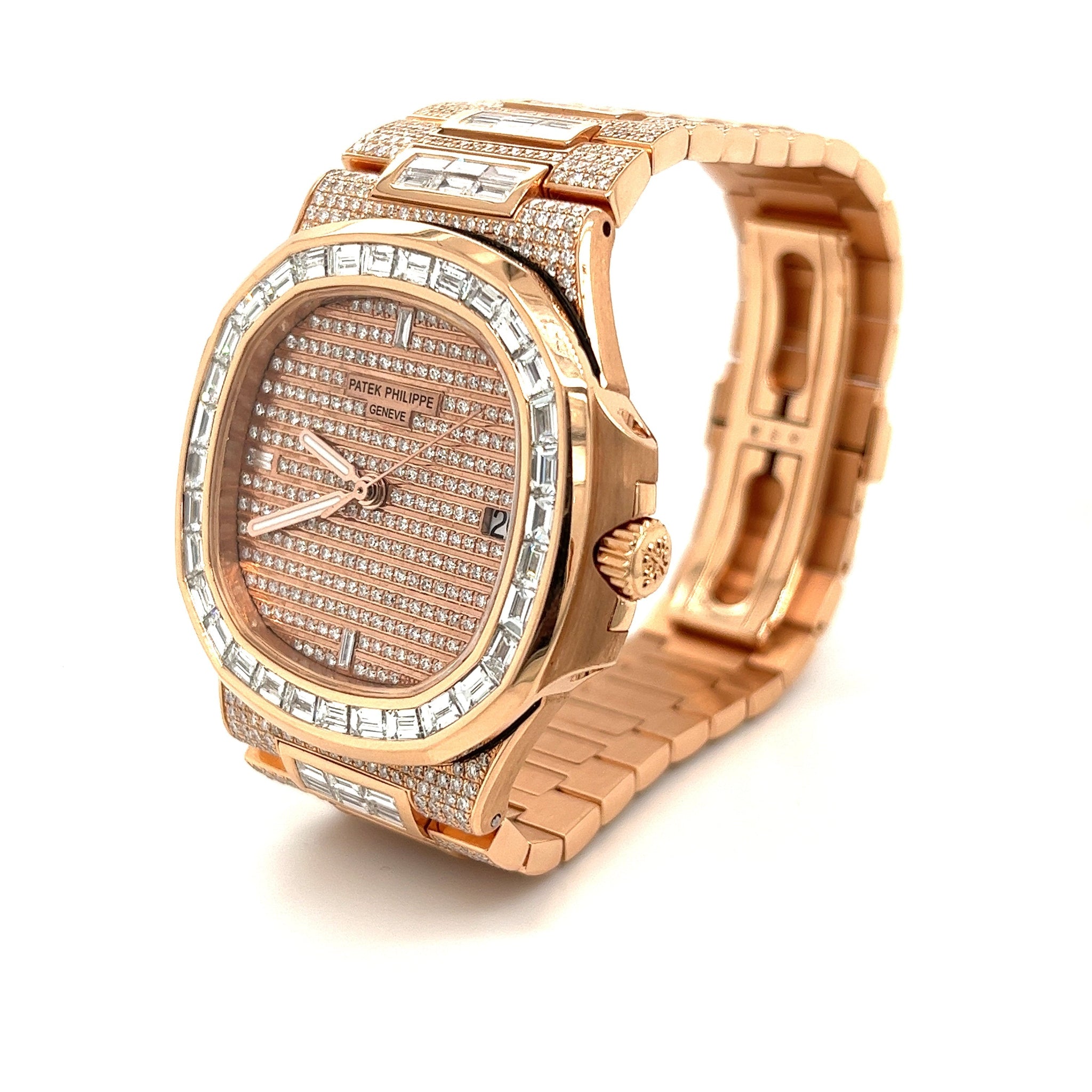 Patek Philippe Nautilus in 18K Rose Gold with After-Market Diamonds | Watch-Watches-ASSAY