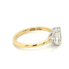 Toi Et Moi Emerald & Pear Cut Diamond Engagement Ring in 18K Yellow Gold-Diamond Ring-ASSAY