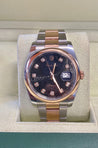 Rolex Datejust 36mm Dial and Jubilee Black Dial with Diamond Hour Markers - ASSAY