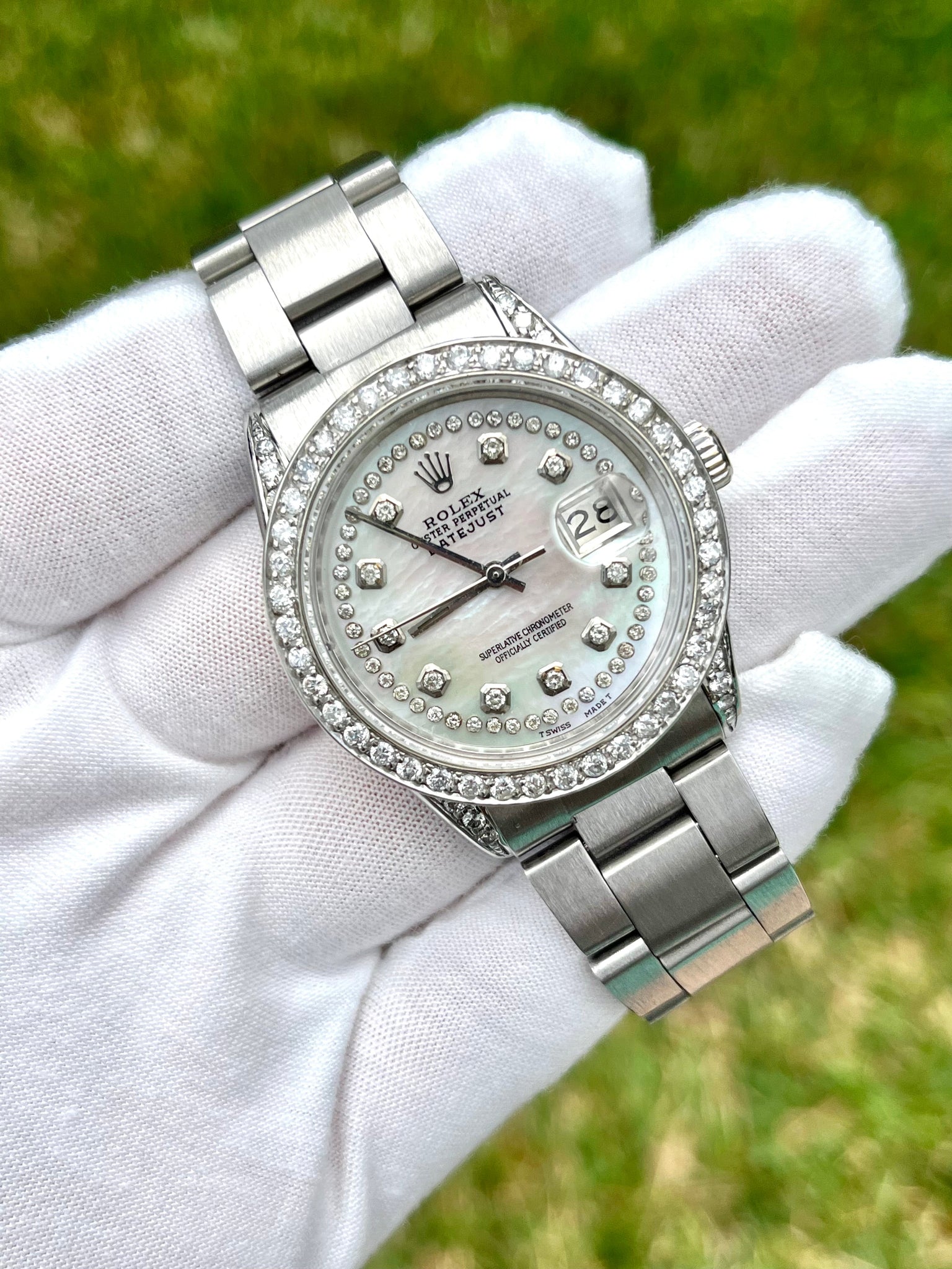 Rolex MOP DateJust Ref. 116200 With Diamond Bezel and Dial Watch-Watches-ASSAY