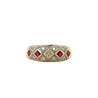 Ruby and Diamond Art Deco Square Pattern Vintage Ring-Assay Jewelers-ASSAY