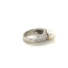 South Sea Pearl with Round Diamond Pave Side stones in Platinum Ring-Rings-ASSAY