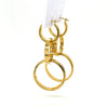 Tiffany & Co. 18K Gold Paloma Picasso 3 Ring Interlocking Hoop Earrings-Earrings-ASSAY
