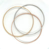 Tri-Color Interlocking Bangle in 18k White, Rose, and Yellow Gold-Bangle-ASSAY