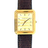 Unisex Tiffany & Co. Rectangular 18k Gold Watch with Leather Strap-Watches-ASSAY