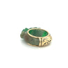 Vintage 14K Yellow Gold Detachable Carved Jadeite Jade Ring-Rings-ASSAY