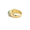 Vintage 18K Yellow Gold Horizontal Bezel Set Jadeite Jade Ring-Rings-ASSAY
