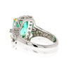 Vintage 3.58 Carat Emerald and Diamond Cocktail Ring in 18k White Gold - ASSAY