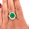 Vintage 5 Carat Pear Cut Emerald Crossover Double Split Band Ring-Emerald Ring-ASSAY