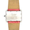 Vintage Cartier Divan 2612 Ladies Wrist Watch W/ Pink Leather Strap-Watches-ASSAY