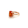 Vintage GIA Certified 11.16 Carat Oval Orange Sapphire in 14K Rose Gold-Rings-ASSAY