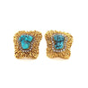 Vintage Raw Turquoise and Diamond Ring and Earring Set in 18k Gold-Assay Jewelers-ASSAY